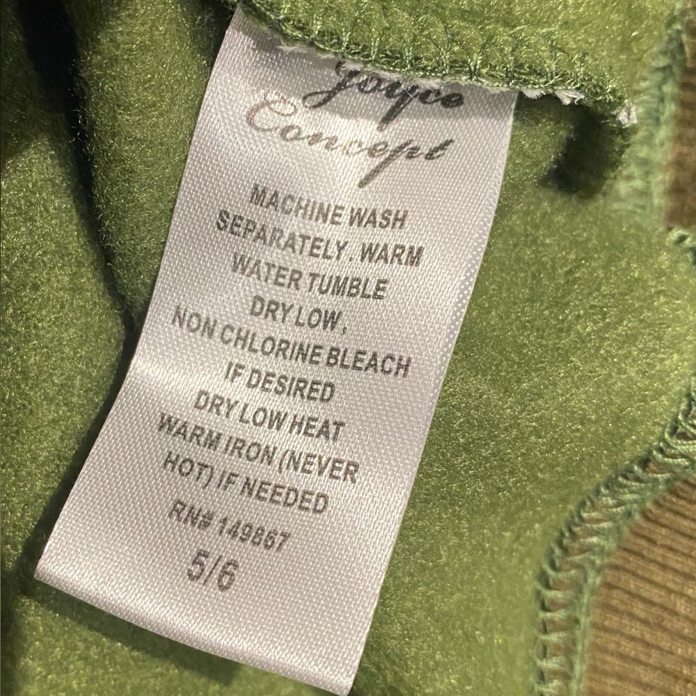 Green and Yellow GIRL quarter zip hoodie - Picture 7 of 7